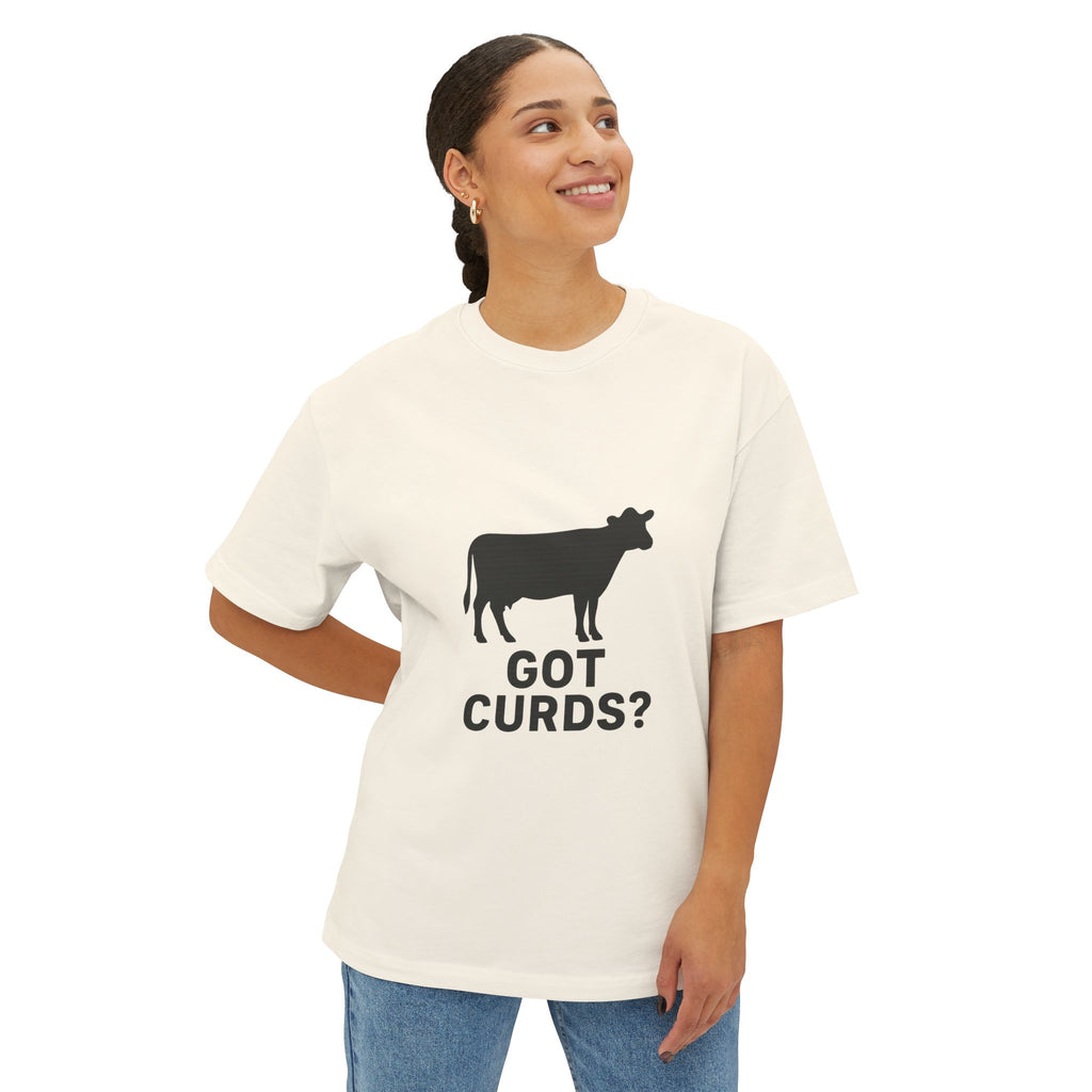 Oversized Tee with Got Curds Design