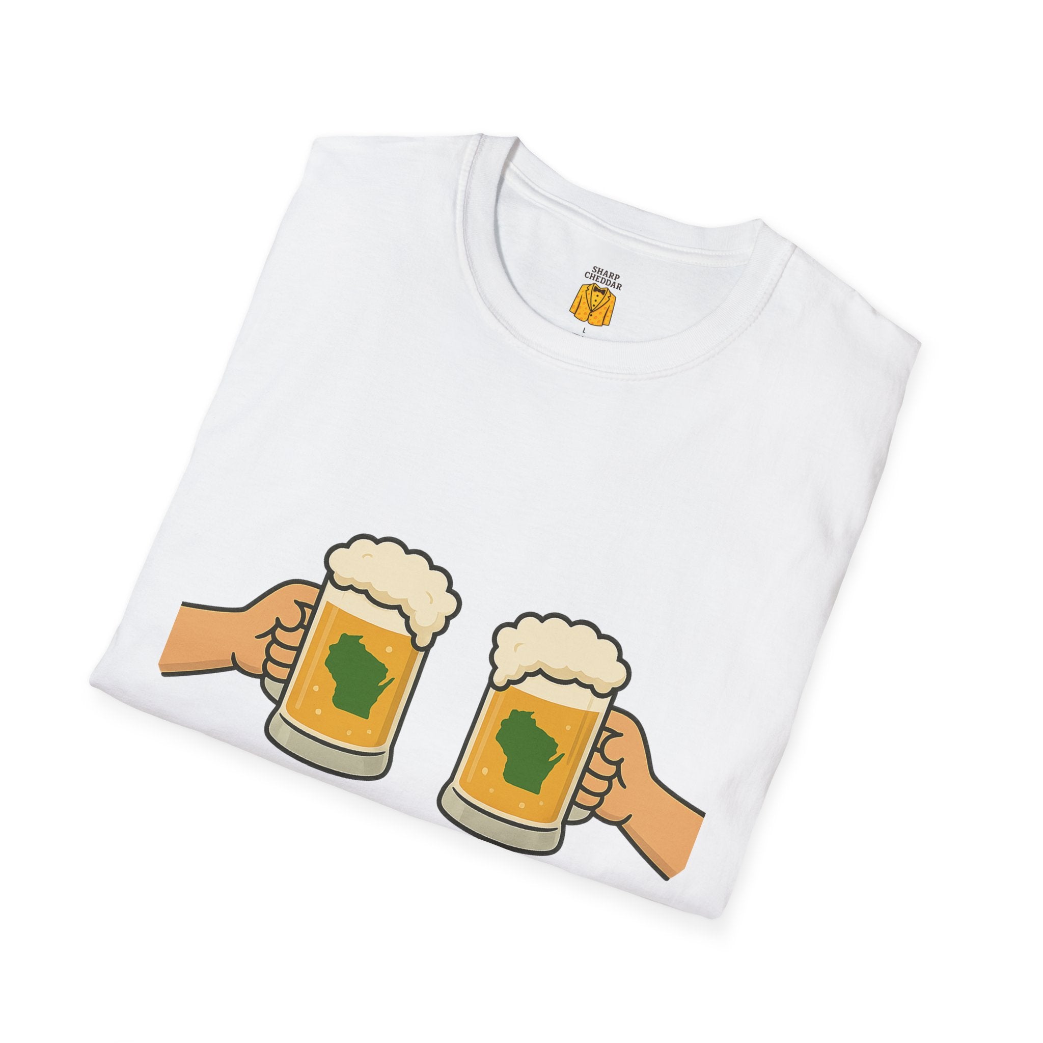 Beer Cheers T-Shirt — "Just Beer With Me" Milwaukee Wisconsin Pub Tee