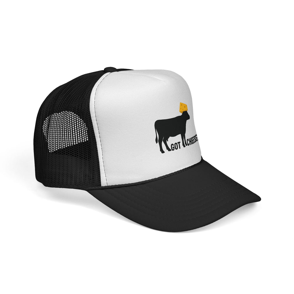 Funny Trucker Cap - Cow with Cheesehead Hat - Got Cheese