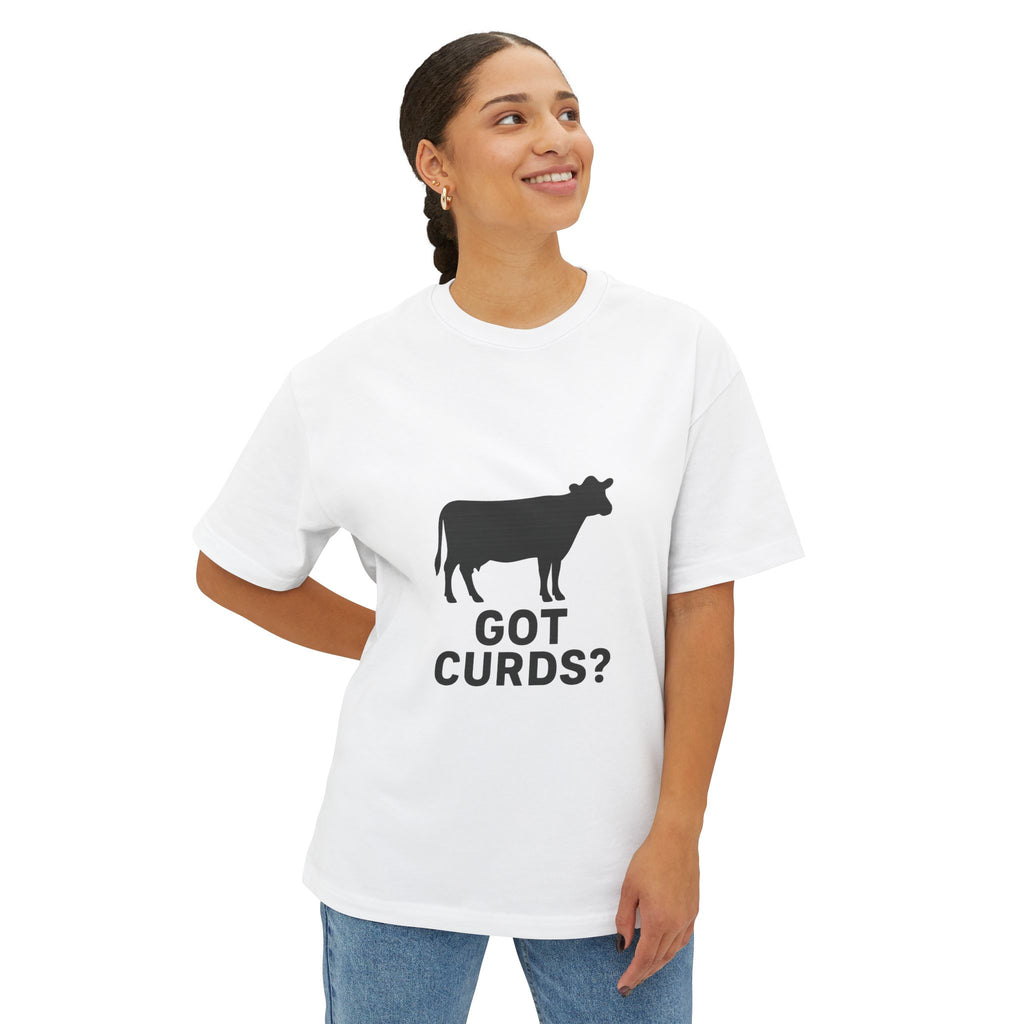 Oversized Tee with Got Curds Design