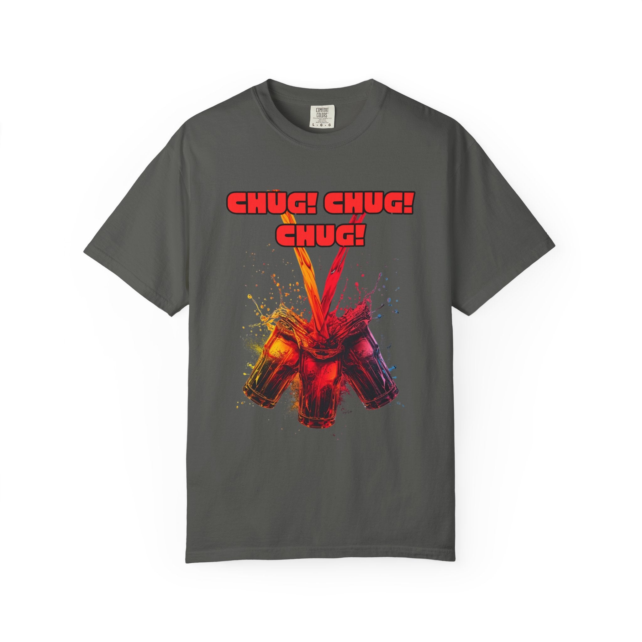 Chug! Chug! Chug! Beer Toast Graphic T-Shirt — Party, Tailgate & Game Night Tee