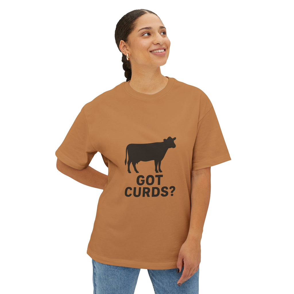Oversized Tee with Got Curds Design