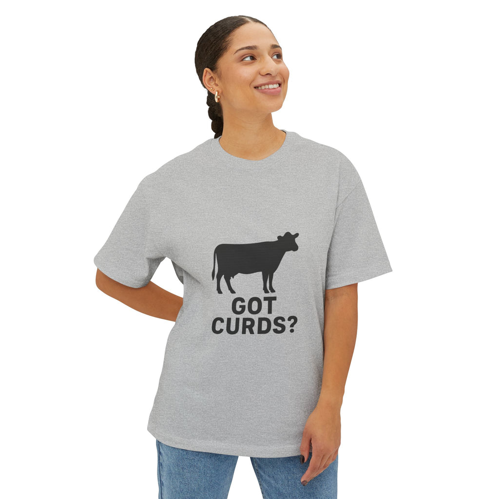 Oversized Tee with Got Curds Design